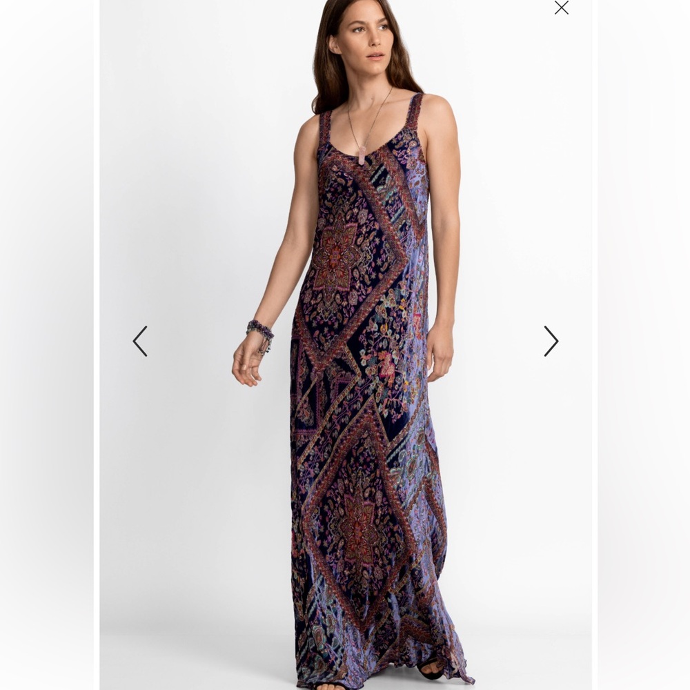 Johnny Was NWT OMO Burnout Peony Elegant Multicolor Maxi Dress - Picture 3 of 7